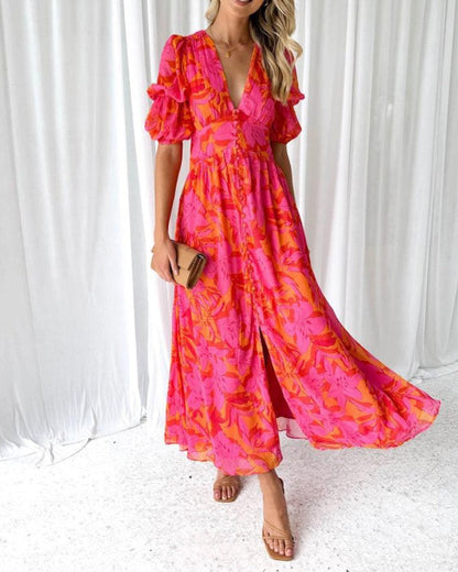 Sara™ | Solar Glow Maxi Dress