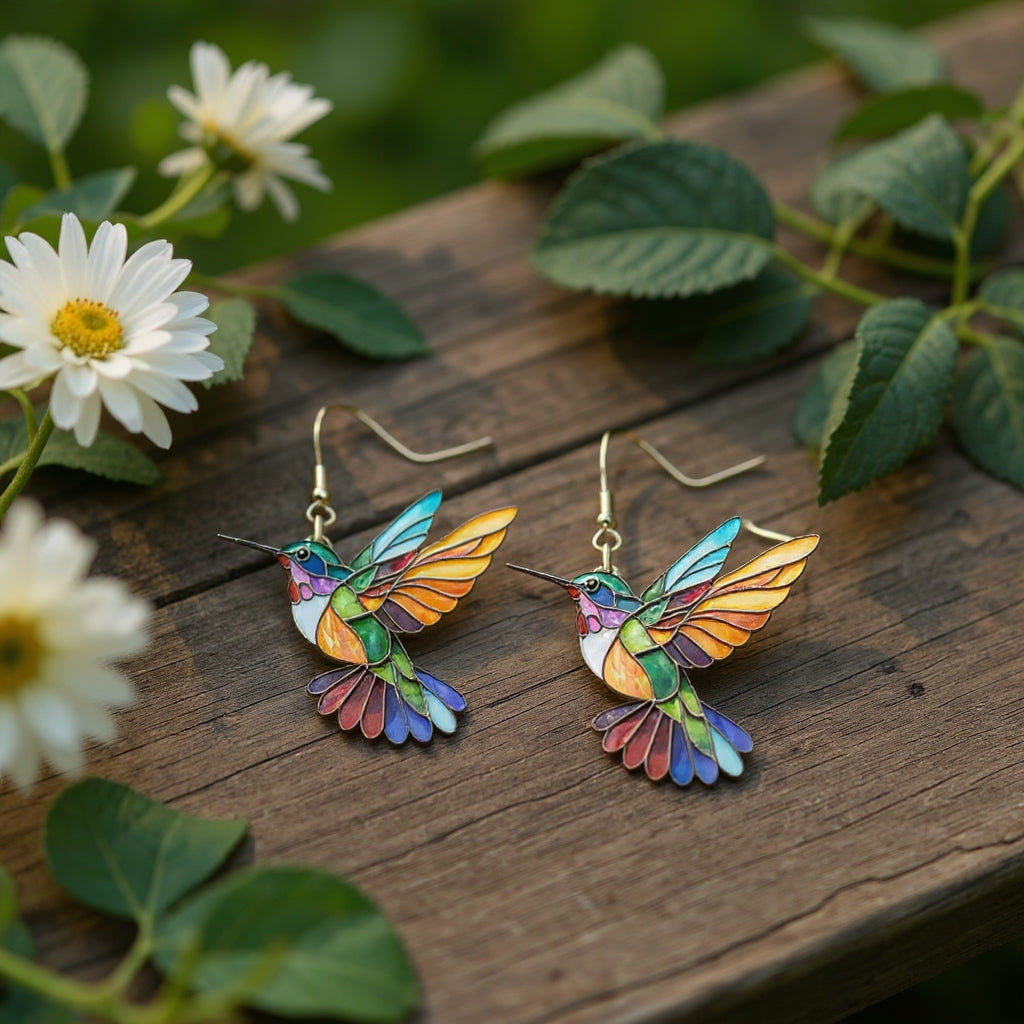 Aviana™ – Kolibrio auskarai su nemokamu vėriniu