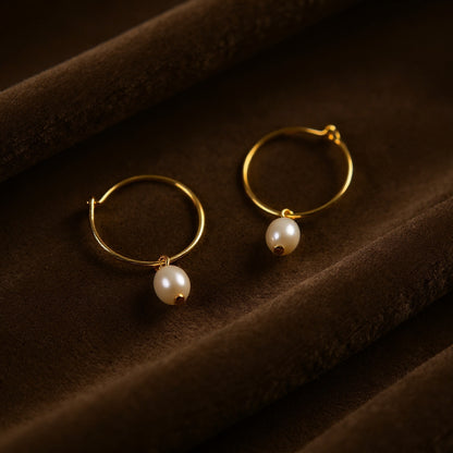 Natūralūs barokiniai perlų auskarai