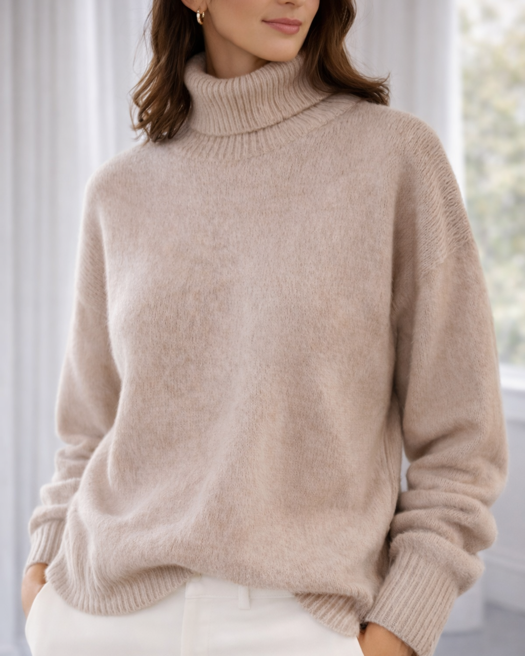 Saulėja™ – Kašmyro golfinis megztinis