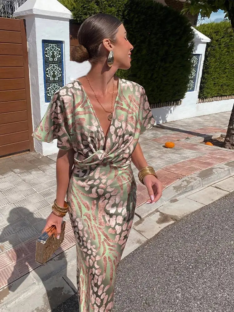 Saoirse™ | Twist Front Maxi Dress