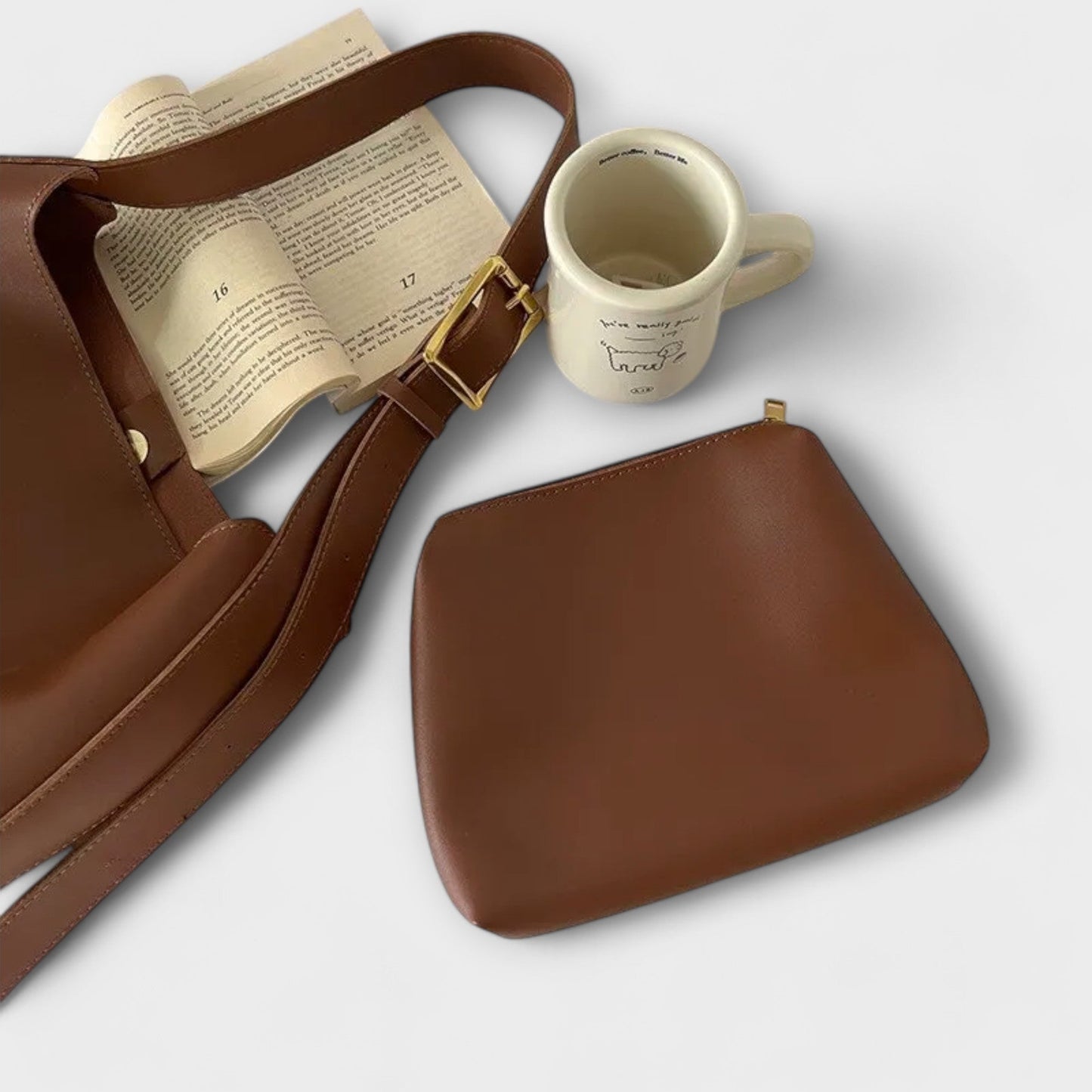 Simona – Elegantiškas odinis pečių krepšys