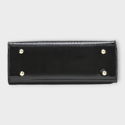 Simona - Blizgi rankinė su krokodilo raštu