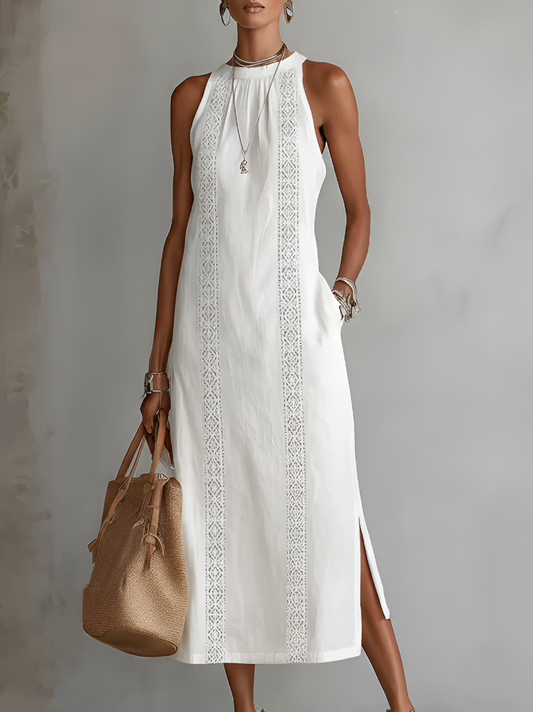 Clodagh™ | Midi Dress With a Mandarin Collar